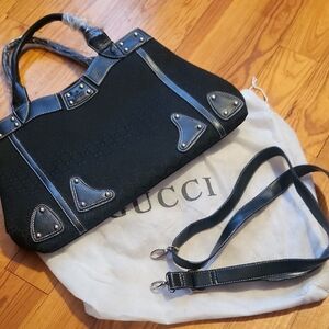 Black and Silver Accent Shoulder Bag